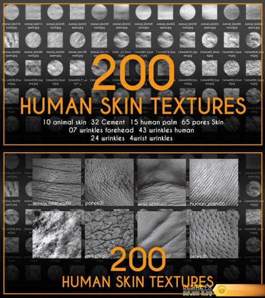 200 Human Skin Textures All Free 3d Models Library